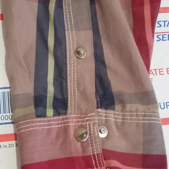 Wrangler Pearl Snap Shirt Mens Large Brown Plaid Long Sleeve 20X Competition - Picture 5 of 9